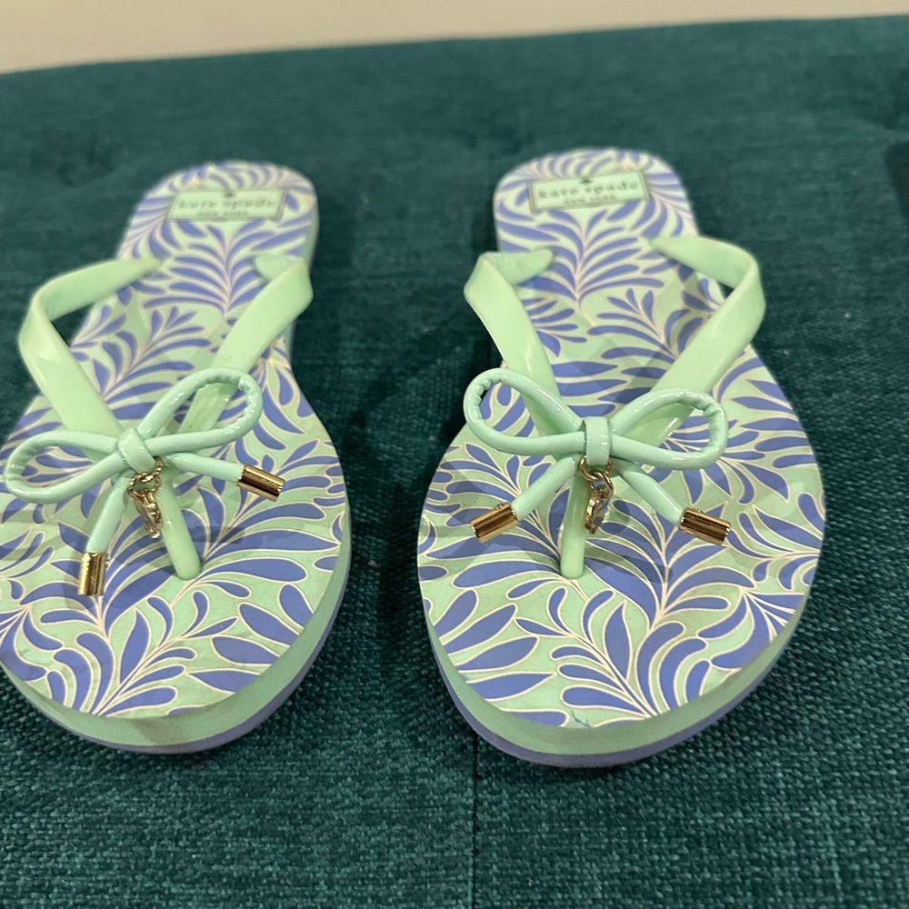 Worn once, Kate Spade flip flops